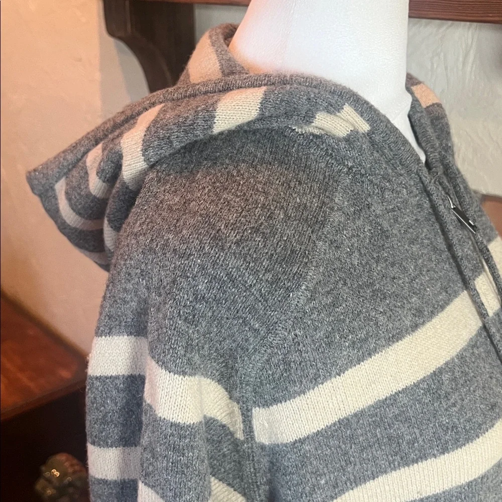GANT Original Rugger Striped Lambswool Zip Up Hoodie, size 2XL